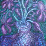 Purple and Green Floral