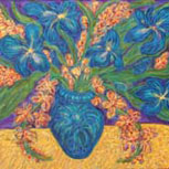 Purple and Blue Floral